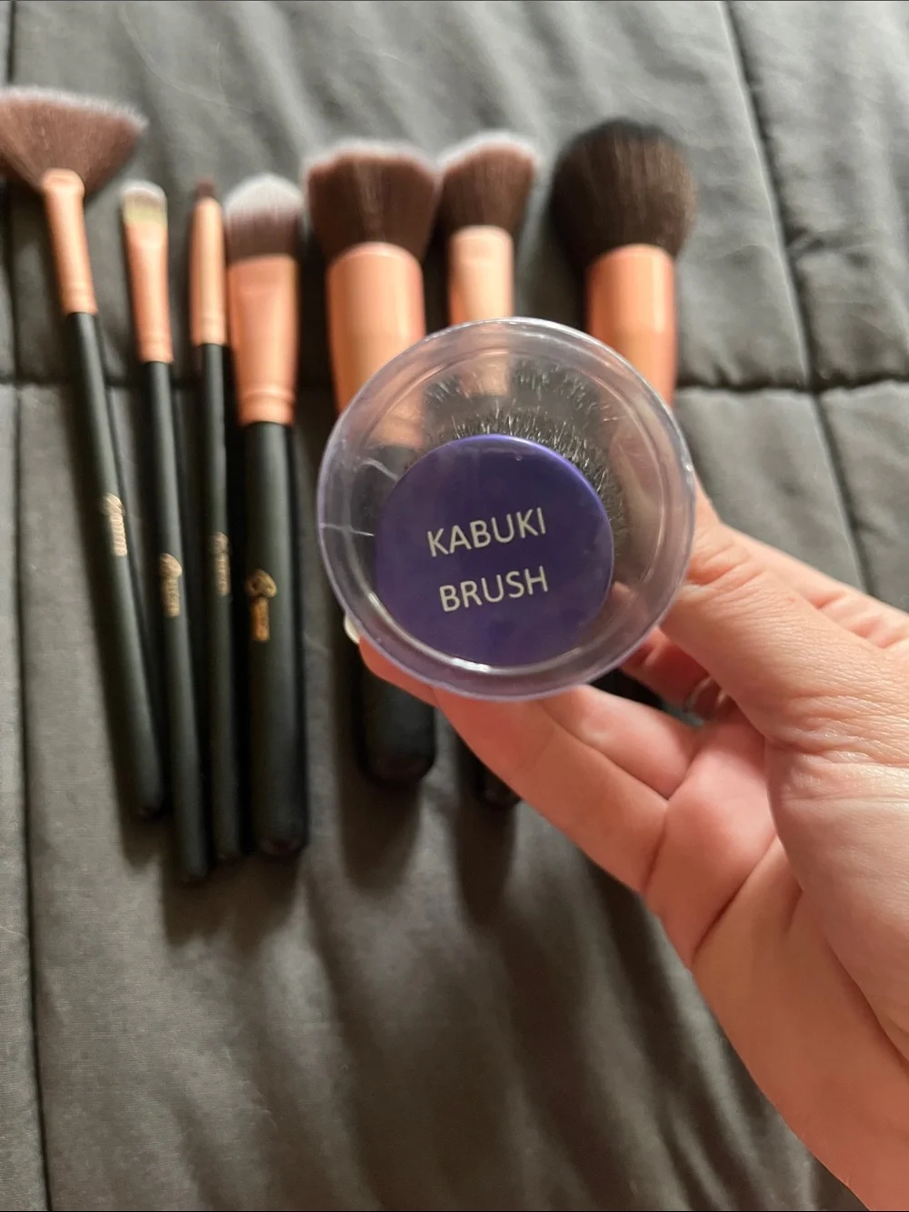 Rose Gold & Black Professional Makeup Brush Set